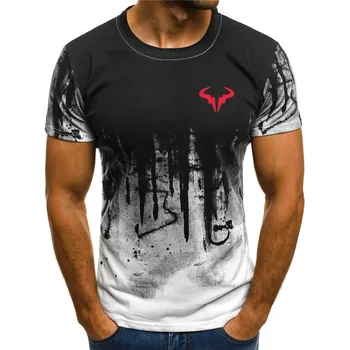 Men's 3D printing T-shirt, men's short sleeve fashion T-shirt, round neck summer T-shirt, fashion casual T-shirt, 2021 popular T 2