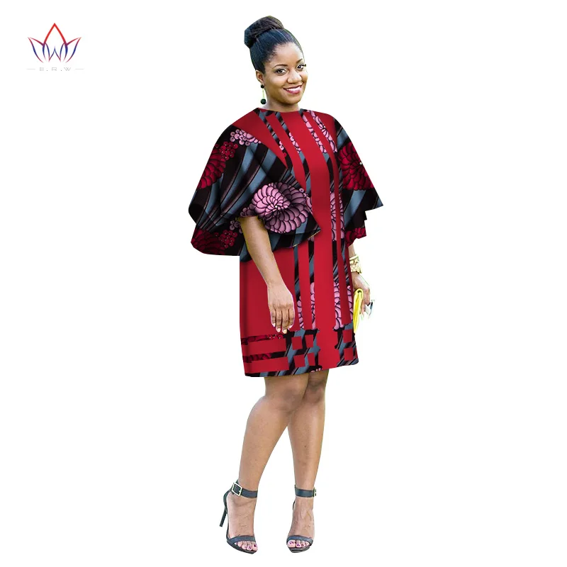 Летнее модное платье в африканском стиле для женщин платья Bazin Riche ткань с принтом