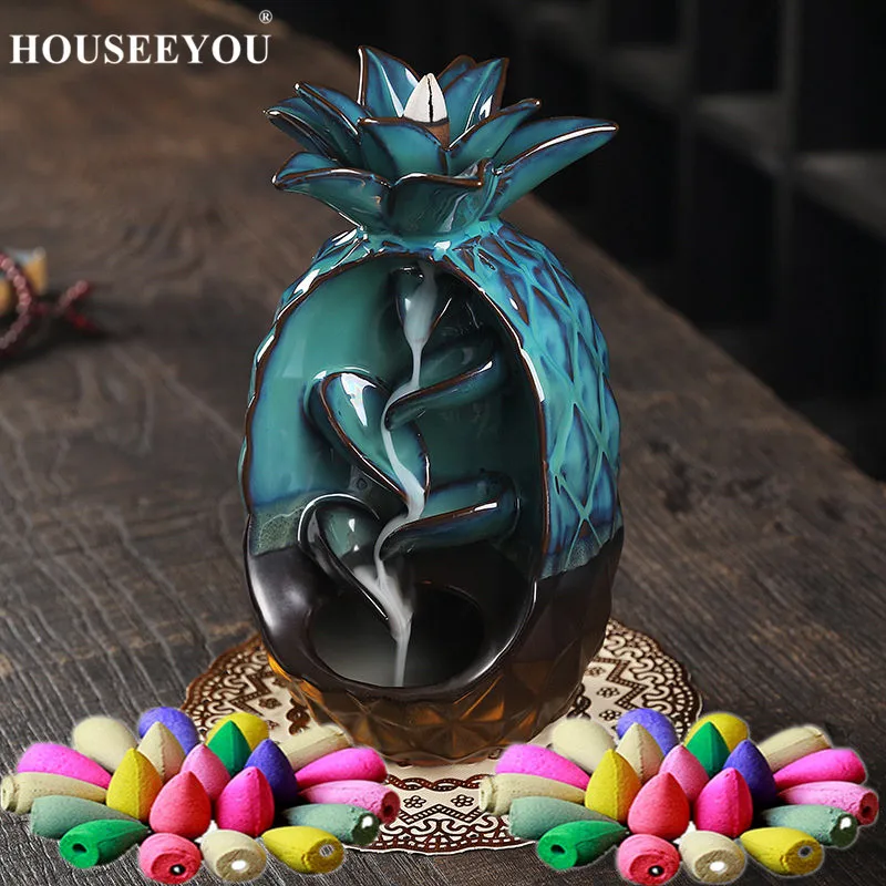 Новинка хит продаж курильница для ананаса рефлюкса черного потока ароматический