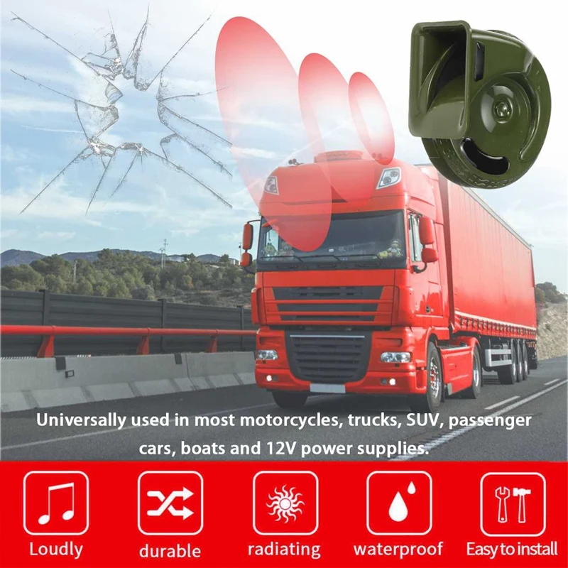 2 шт. Автомобильный Электрический клаксон 410 дБ 12 В | Автомобили и мотоциклы