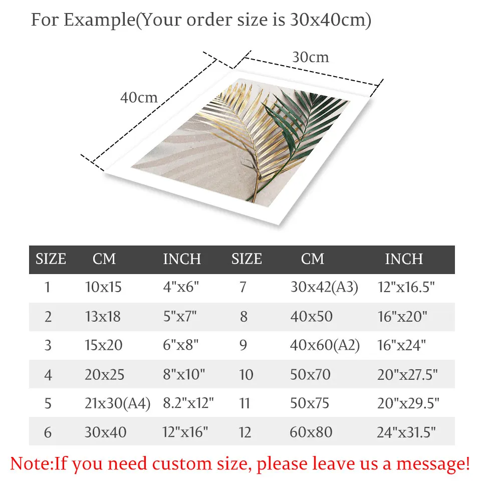 Постер с золотыми листьями Скандинавская Картина на холсте настенные