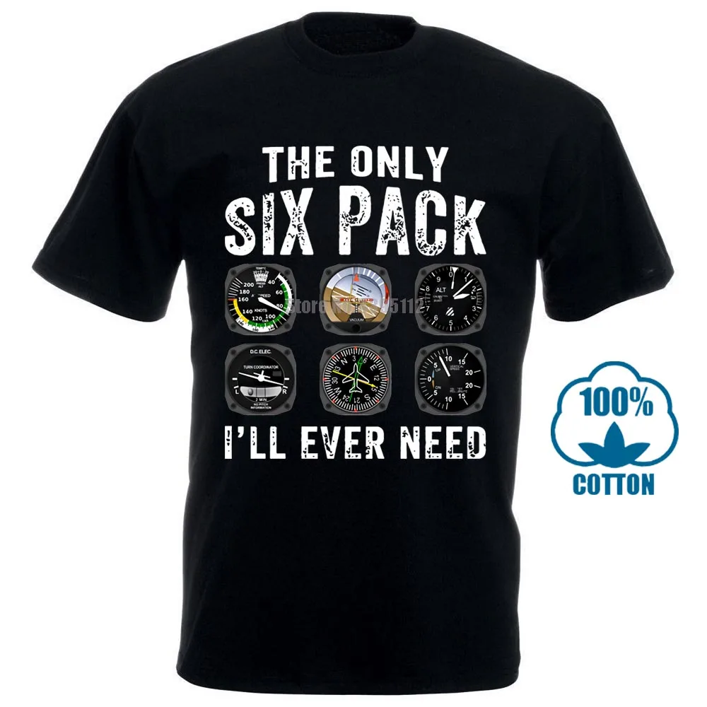 Pilots Six Pack Airplane Instru мужские футболки ts для мужчин, футболка для отдыха для мужчин, весна-осень, европейский размер S 3Xl, Мужская футболка