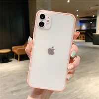 anti skid bumper matte case for iphone 11 pro case bumper protective cover for iphone 12 pro max x xr xs max 7 8 plus clear case