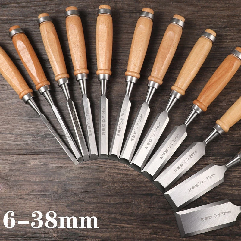 

Multi-function Woodworking Chisels Set 6/8/10/12/14/16/18/24mm Carving Chisel Carpenter Engraving Tools Semi-Circular Chisel