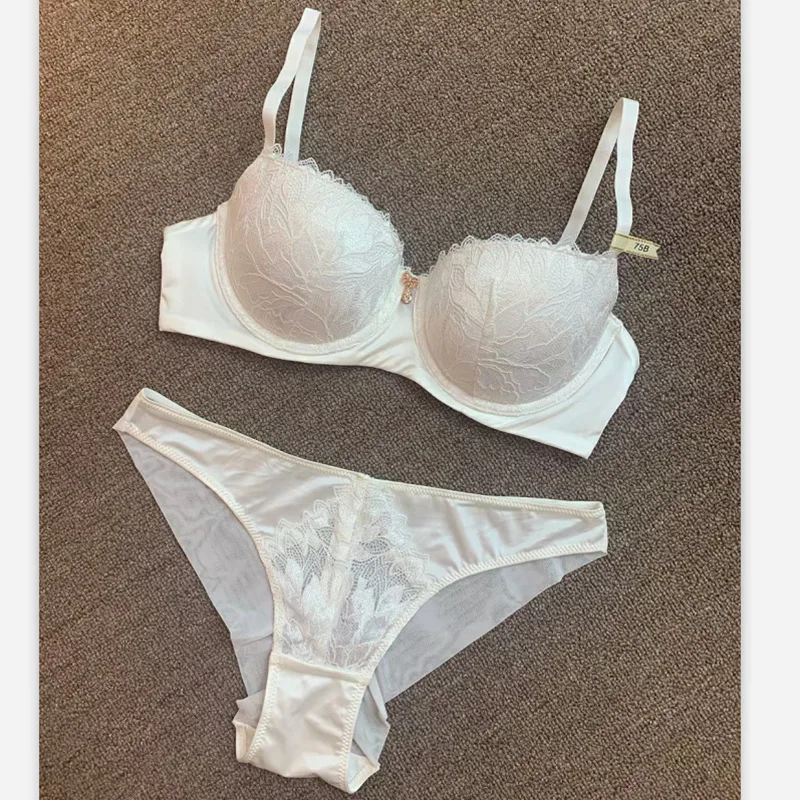 Бюстгальтер пуш ап + трусы женские кружевные 6 цветов размер в ассортименте 2