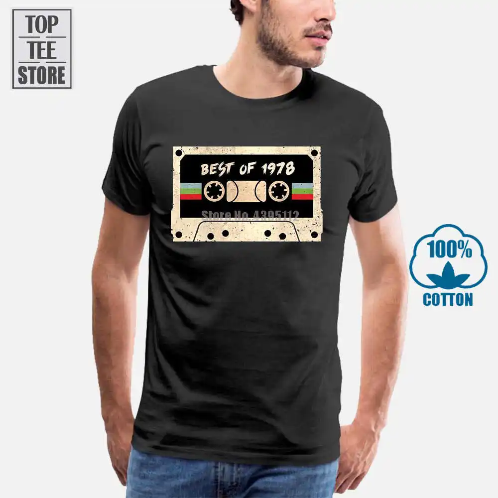 Best Of 1978 винтажная Мужская футболка Черная хлопковая S 6Xl|Мужские футболки| |