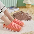 Оптовая продажа, женские зимние тапочки, женские домашние хлопковые мягкие плюшевые плоские теплые меховые домашние тапочки для пар