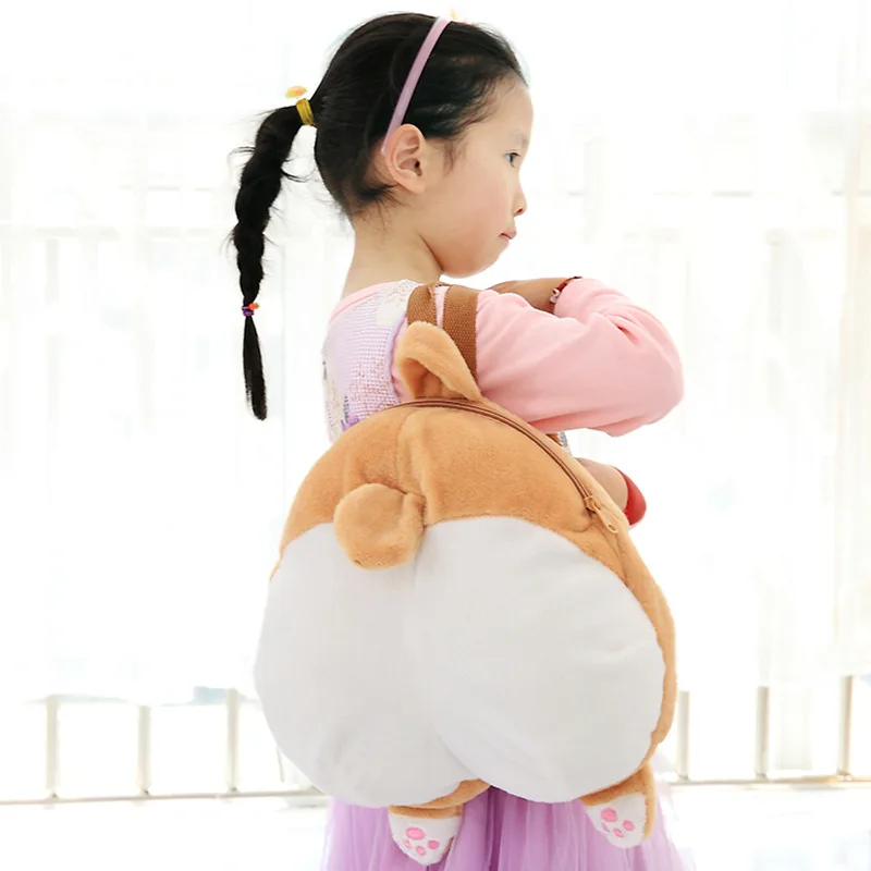 Забавный щенок Чиби попка корги мягкий рюкзак милый питомец собака плюшевые