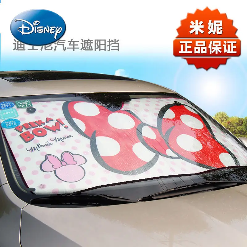 

Disney Mickey Mouse Minnie Summer Sunscreen Sun Block Car Heat Insulation Panel Car Front Windshield Cover Thickened Sun Block