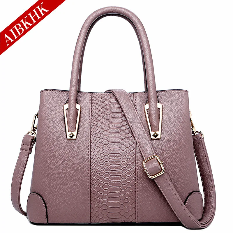S9214-Purple Роскошные Сумки женские Сумки Дизайнерская кожаная сумочка черная Наплечная Сумка с принтом женские ручные сумки винтажные сумки из телячьей кожи сумка - Цвет: S9214-Purple