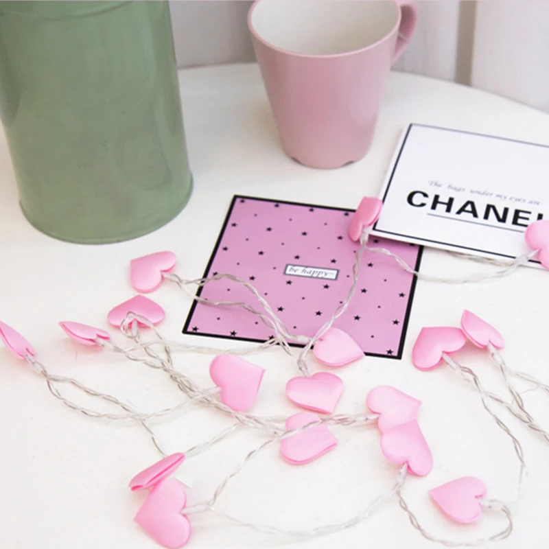 Светодиодная гирлянда с сердечками украшение для свадьбы Рождества Дня Святого