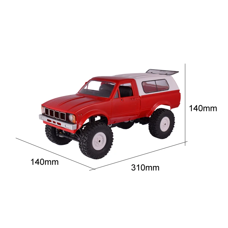 WPL C-24 Радиоуправляемый грузовик 1:16 2 4G 4WD с дистанционным управлением для гонок по