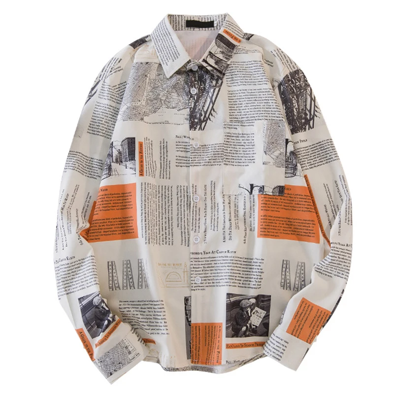 Блузка женская с принтом газет и надписью пикантная винтажная элегантная