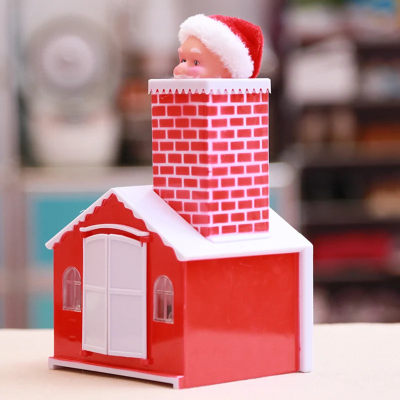 Рождественская электрическая плюшевая кукла игрушки Санта Клаус поднимающийся