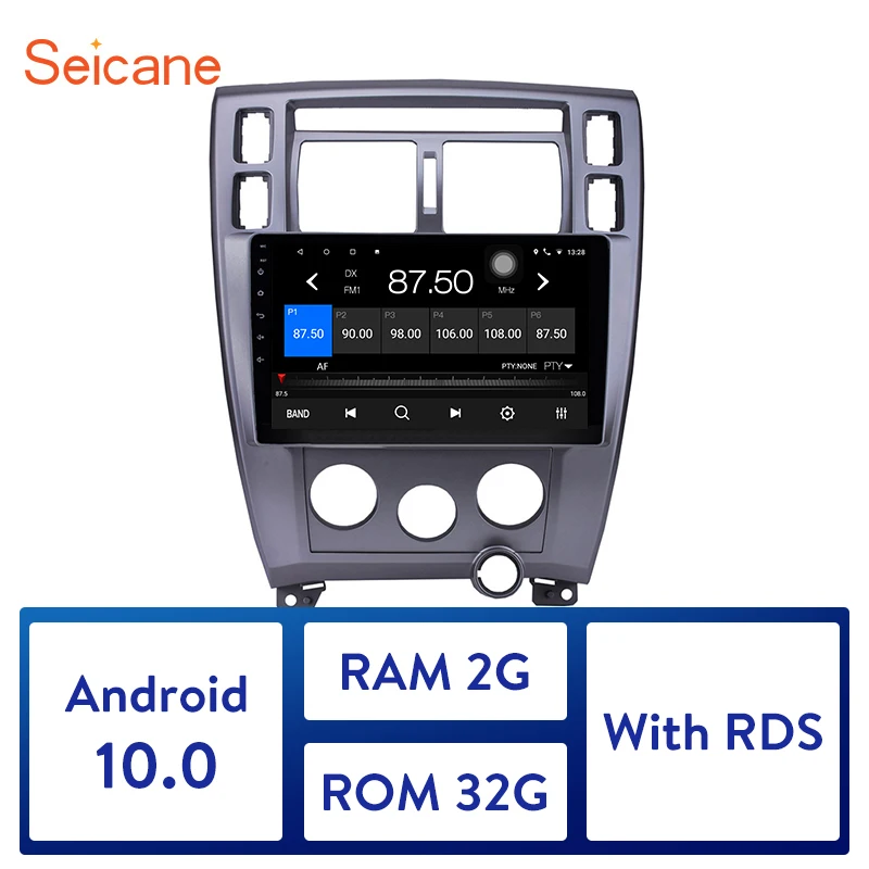 Автомагнитола Seicane Android 10 0 2Din 2 Гб ОЗУ GPS мультимедийный блок плеер для Hyundai Tucson 2006