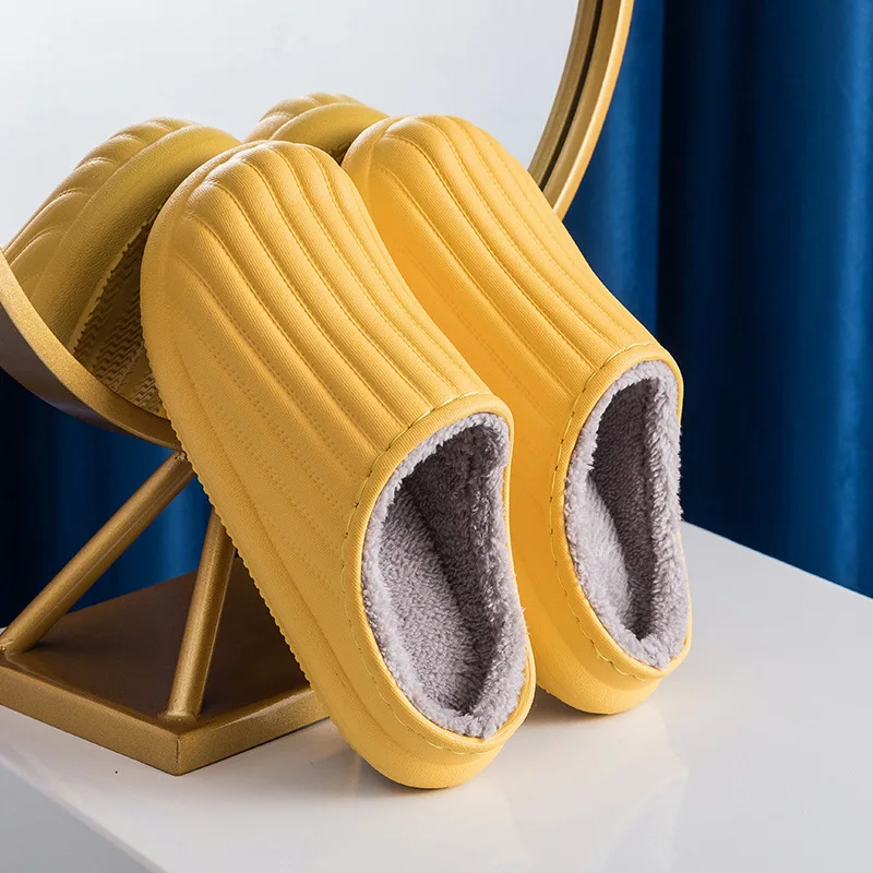 Мужские и женские водонепроницаемые тапочки зимние меховые садовые с подкладкой