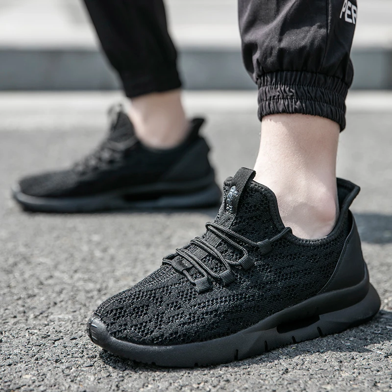 

Running Shoes for Men 2020 Summer Flying Woven Couple Shoes Women's Shoes Men's Shoes Sports Shoes Breathable Lace-Up Sneakers