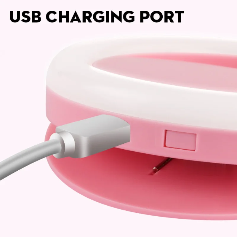 

Portable LED Camera Ring Fill Light Flash Selfie Lamp Luminous Clip Universal Selfie for IPhone 8 7 6 Plus Samsung Vanity Light