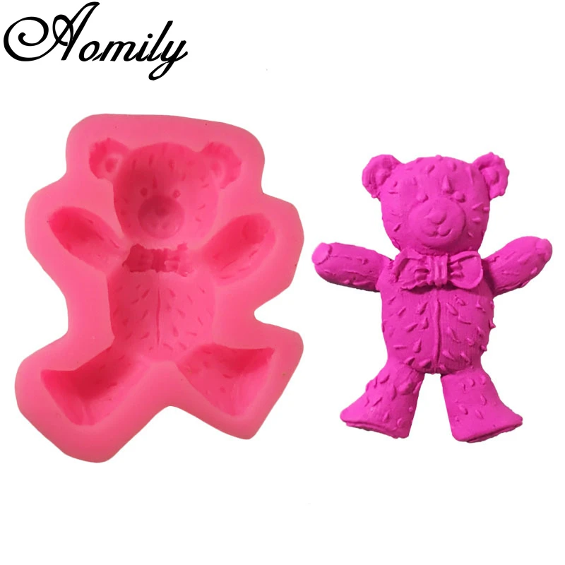 Aomily силиконовые формы для торта 3D Медведь помадка сахарное ремесло шоколадные