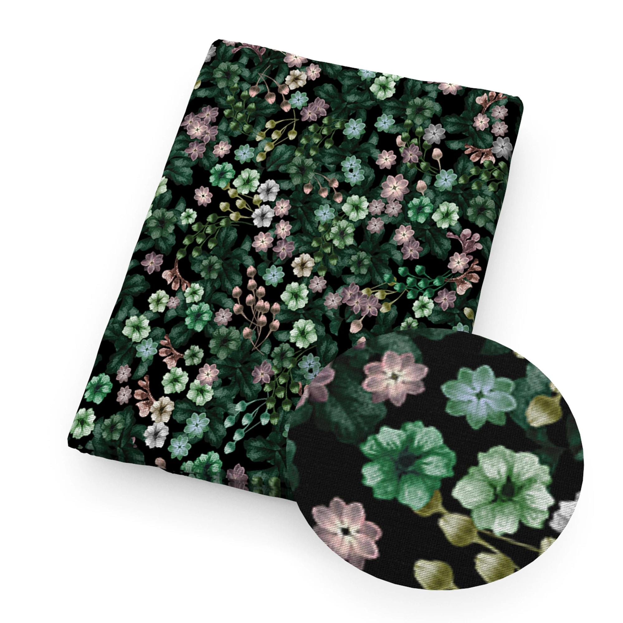 Полиэфирный хлопок/чистый хлопок мультяшная ткань с принтом ананасов