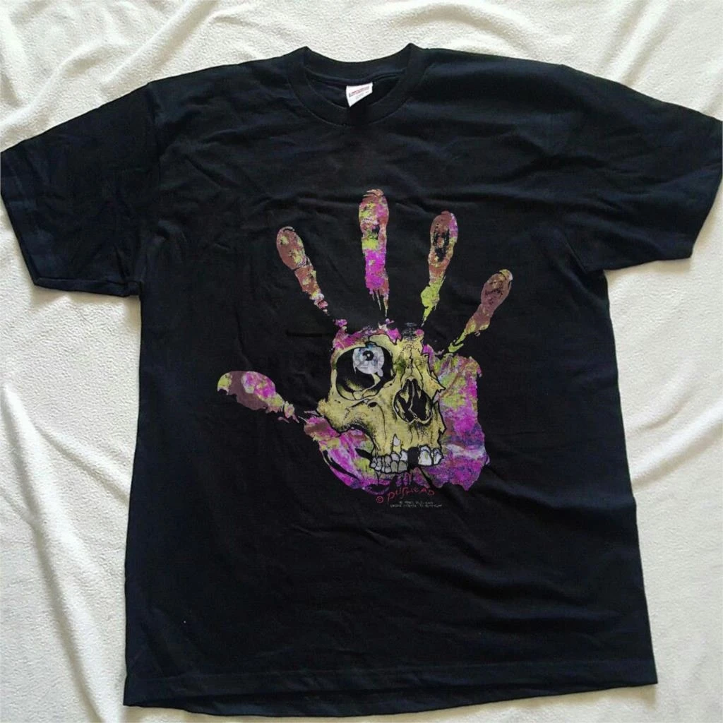 Неизношенная Винтажная Футболка 1990 с эффектом толстовки Размеры S ~ Xxl принтом 017331