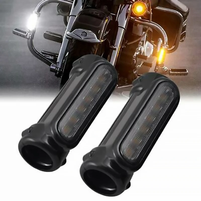 

Светодиодный указатель поворота для мотоцикла, бампер, Противоударная защита, светодиодные дневные хосветильник для круизера