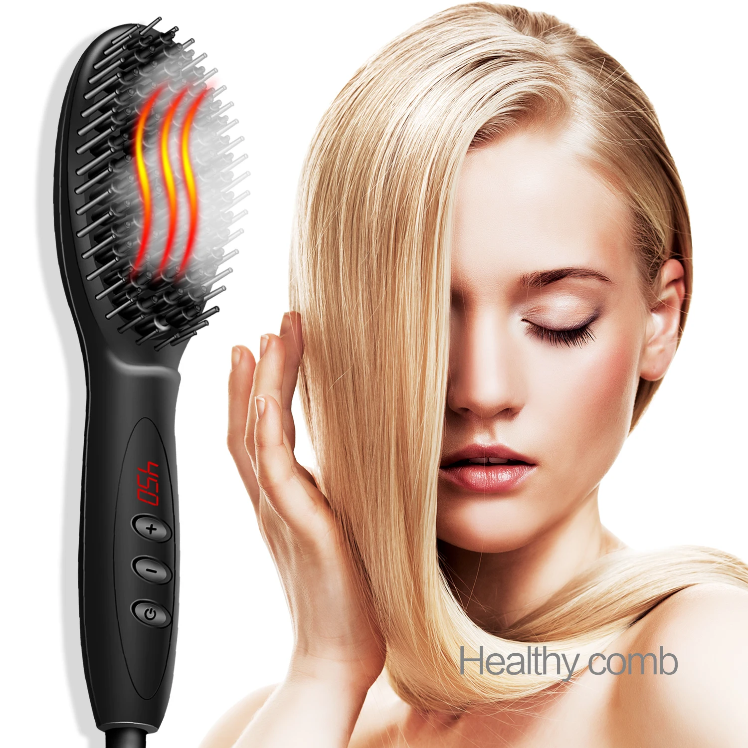

Electric Fast Straightener Comb Irons Auto Heating Straight Brushes Ceramic Straightening Curling Iron Hair Care Hot Combs Tools