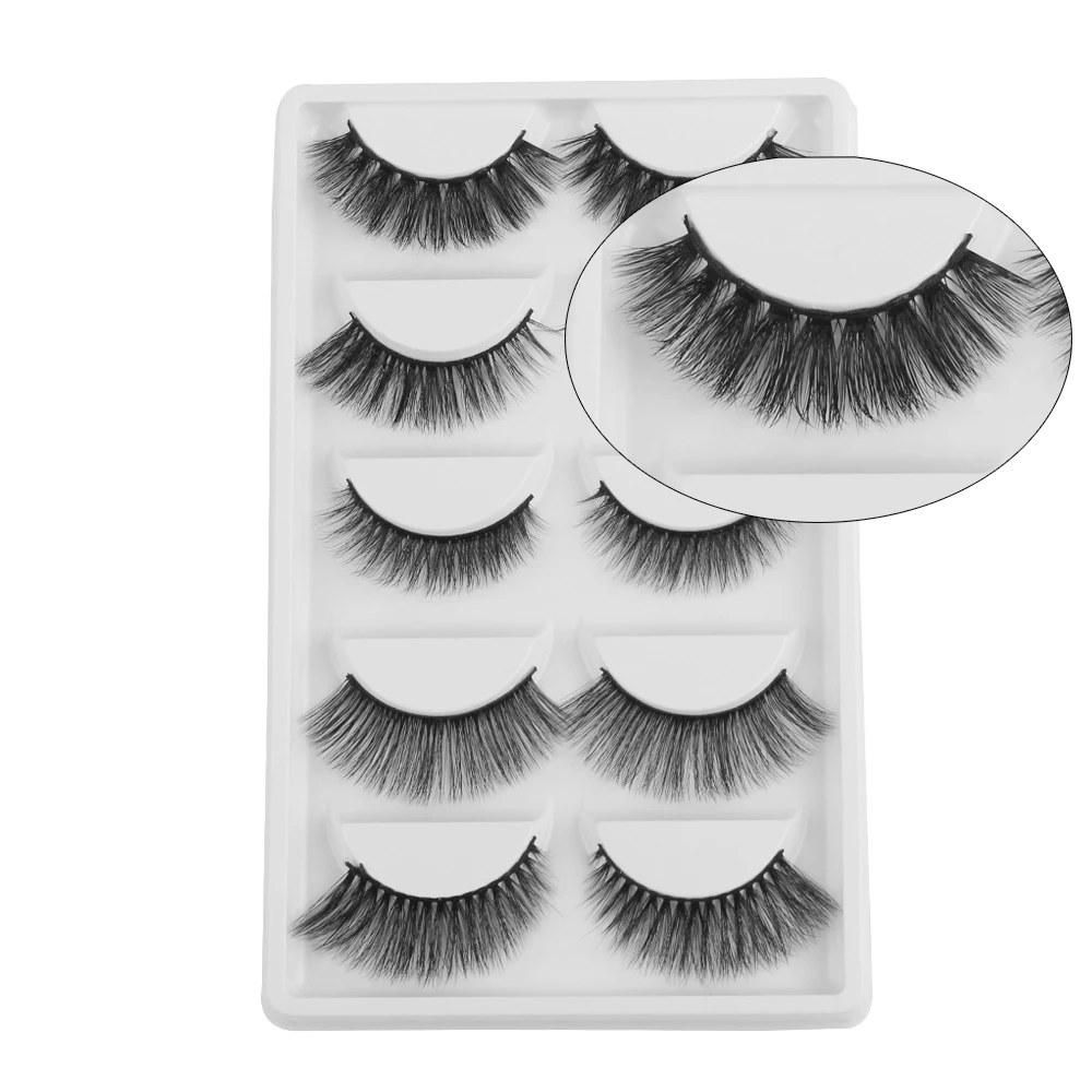 MAGEFY 5 пар 3D накладные ресницы грязный крест толстые натуральные Макияж Советы