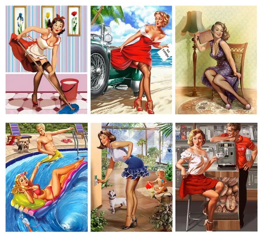 5d DIY алмазная живопись круговой леди аксессуары портретная Вышивка Полный