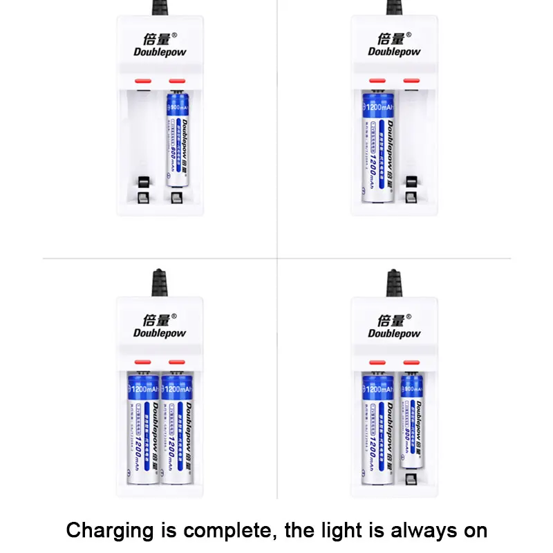 

USB Output 2 Slots Charging Universal NI-MH Rechargeable Battery AA AAA Charging Tool Adapter Batteries Charger
