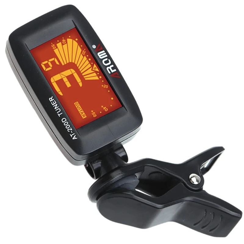 

Aroma At-200D Clip on Guitar Tuner Portable Universal Digital Tuner for Chromatic Guitar Bass Ukulele Violin