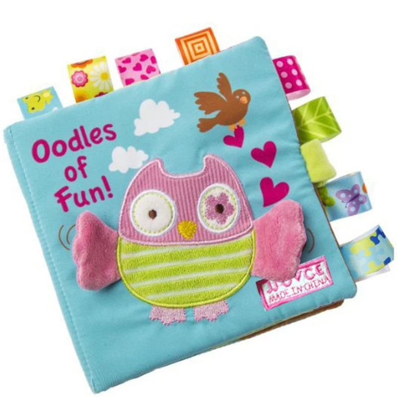 

3 Patterns Soft Baby Toys 0-12 Months Educational Toys For Children Educational Baby Book Dog Monkey Owls Cloth Book