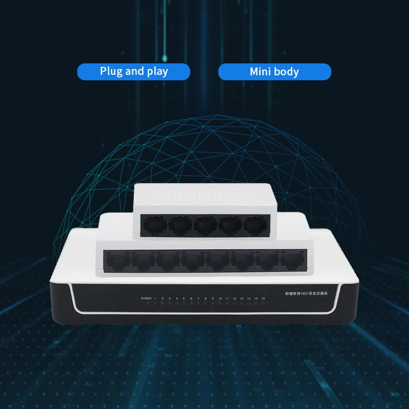 Сетевой коммутатор LSVision 10/100M soho 10 портов порт RJ45 с сетевым переключателем Fast Ethernet