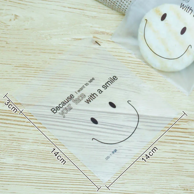 50 шт./упак. футболки с рисунками милого смайлика упаковочный мешок для дома
