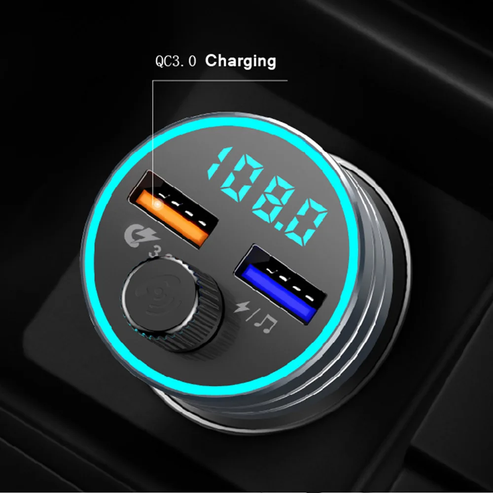 Автомобильный FM трансмиттер VR модулятор Bluetooth 5 0 автомобильный аудио mp3 плеер