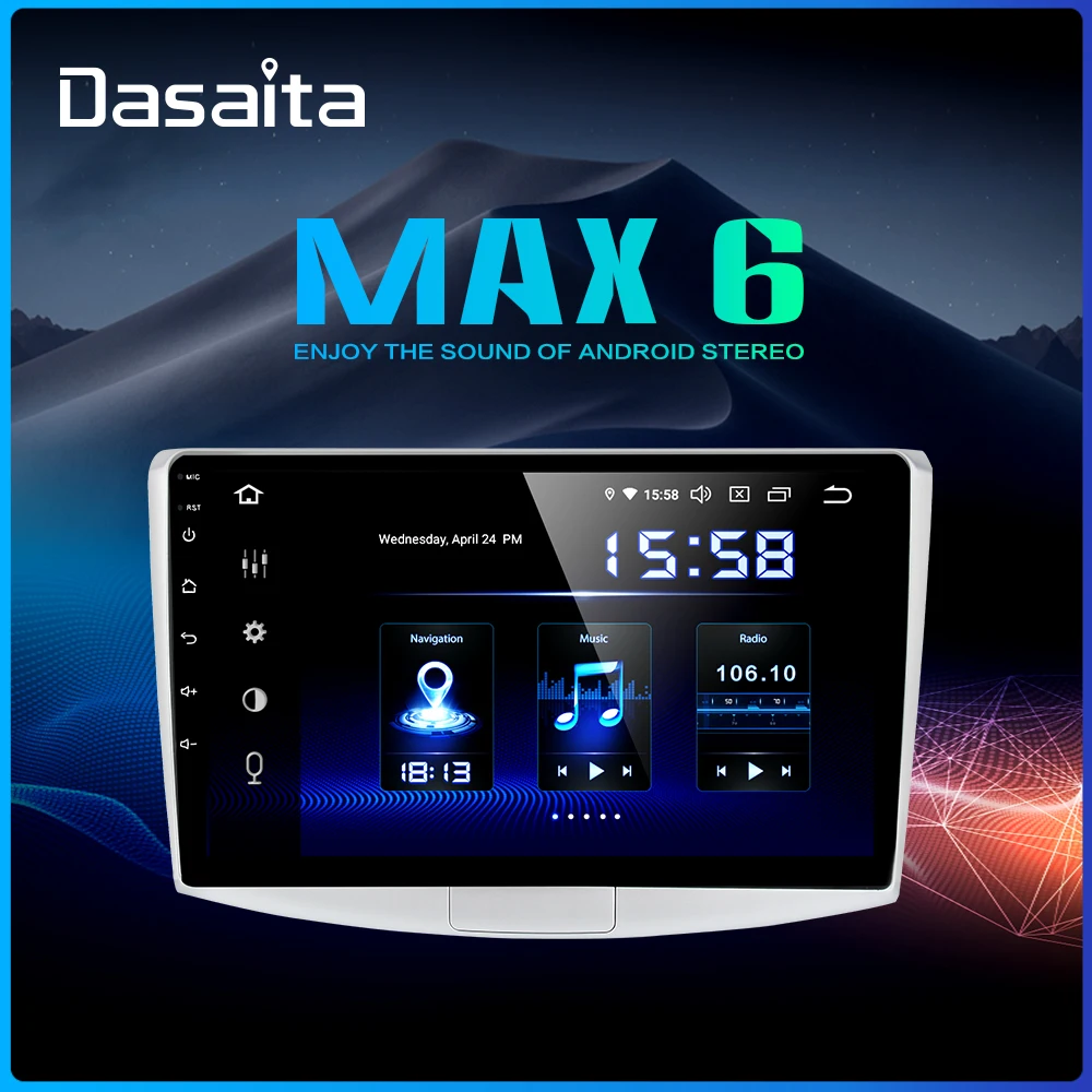 Dasaita автомобильный радиоприемник Android 9,0 для VW Passat 1 Din 2010 2011 2012 2013 gps Bluetooth DSP 10," ips экран