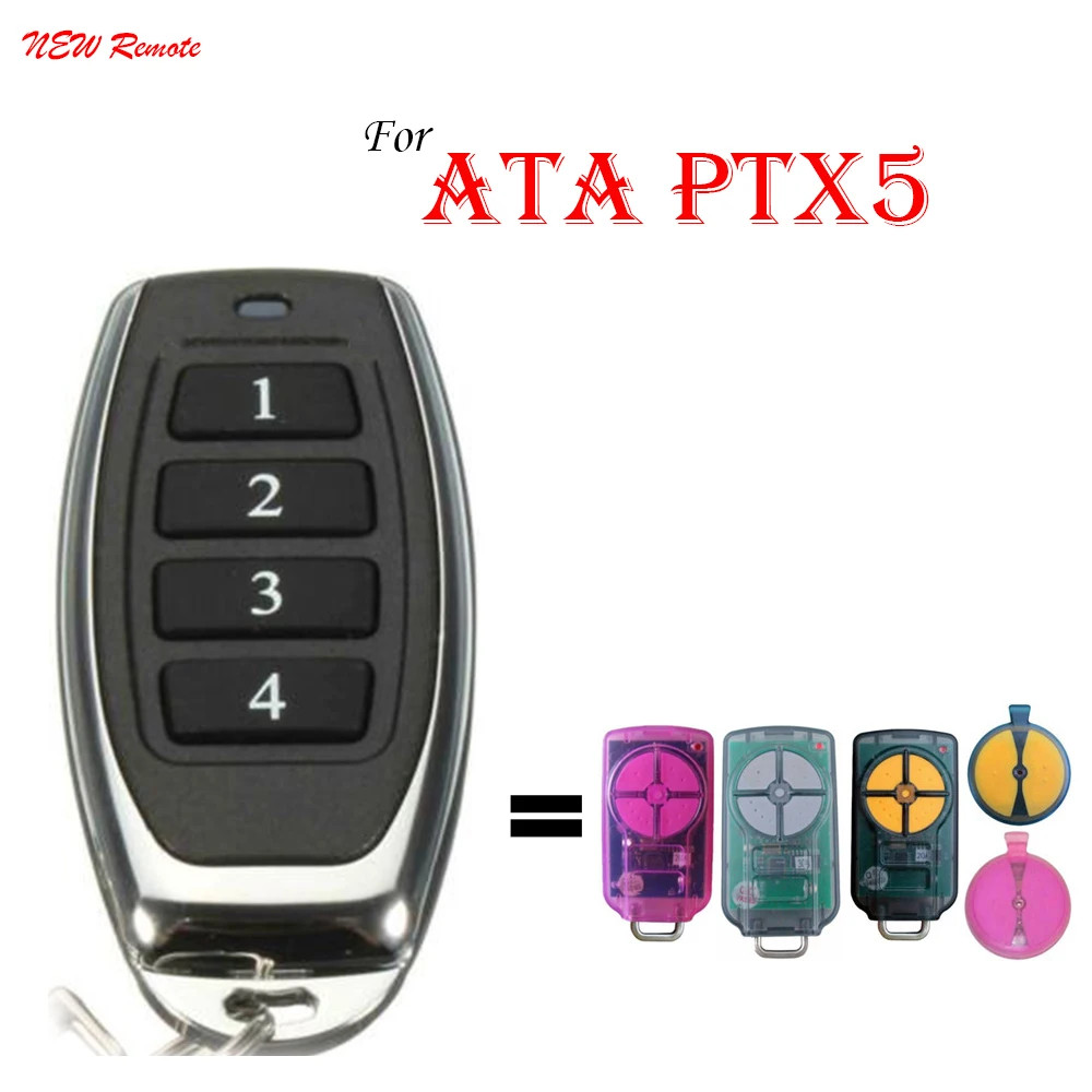 

Compatible ATA PTX5 Remote Control PTX5v2 GDO 6v3 6v4 7v3 8v3 9v3 10v1 11v1 Garage Door Command Gate Opener 433.92mhz