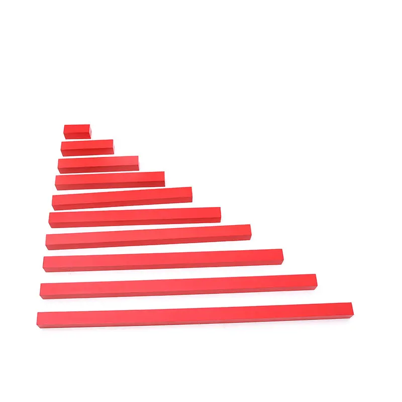 

Montessori math, wooden toys, red stick, Montessori length, early education, preschool toys, 3-year-old children