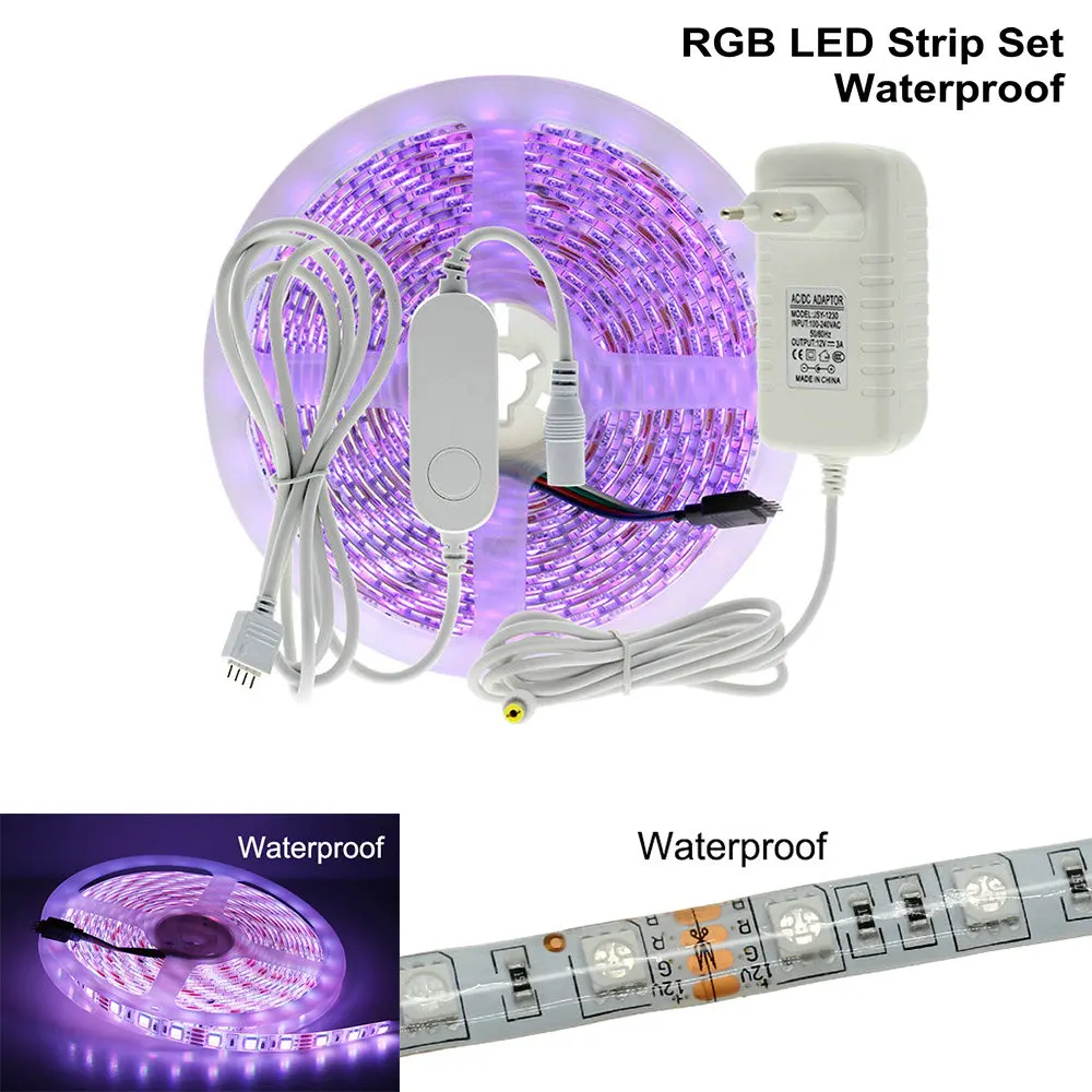 Waterproof LED Strip Tuya умный контроль WiFi RGB светодиодный светильник Smart Life APP совместим с Amazon Alexa и Google Home управление голосом - Испускаемый цвет: Waterproof LED Strip