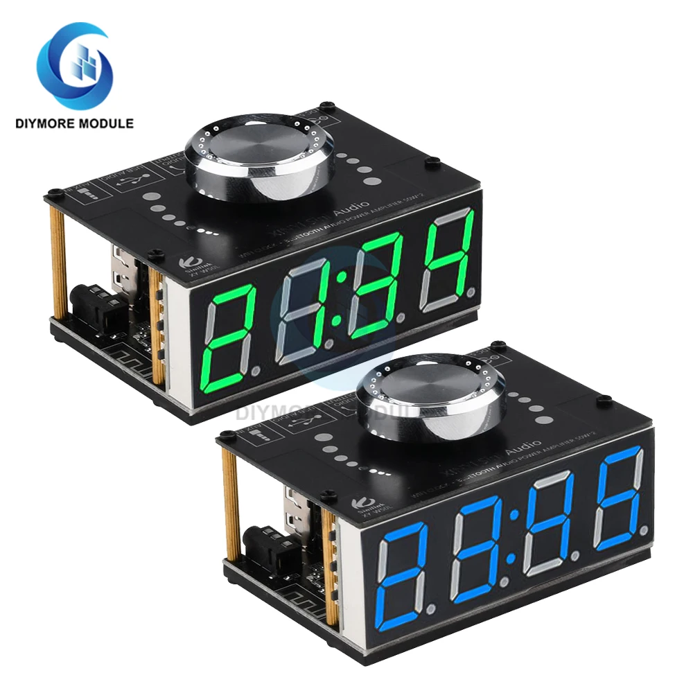 

HIFI 50Wx2 Stereo Bluetooth 5.0 Digital Power Amplifier Board Module With WIFI Timing Clock XY-W50L With Fashion Sense
