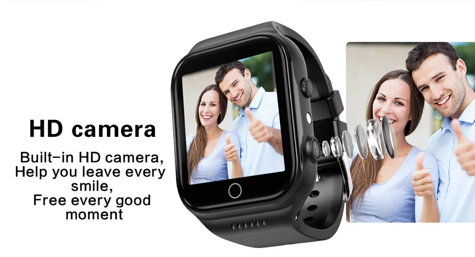 Смарт-часы телефон Android система Smartwatch с gps камерой фонарик Wifi видео звонки, музыка плеер беспроводной загрузки SIM