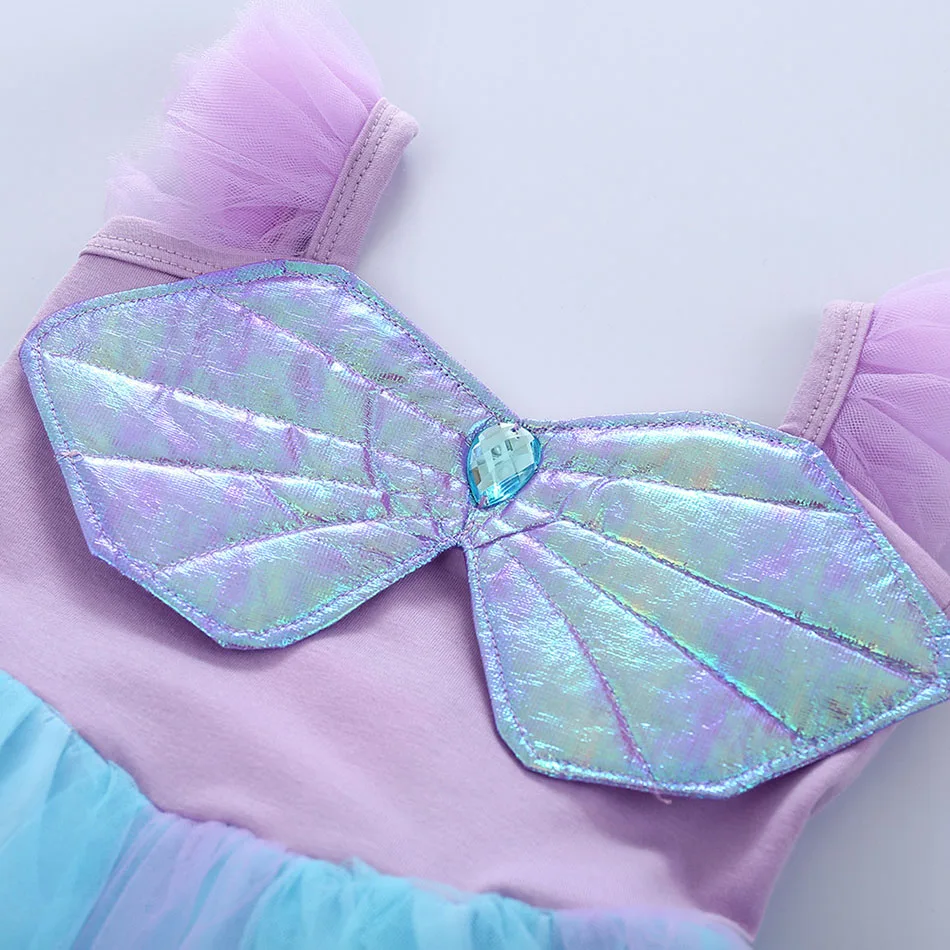 

Baby Girl Costumes Mermaid Kids Ariel Dress Children Makeup Dress Up Girls Birthday Party Halloween Carnival Evening Dress