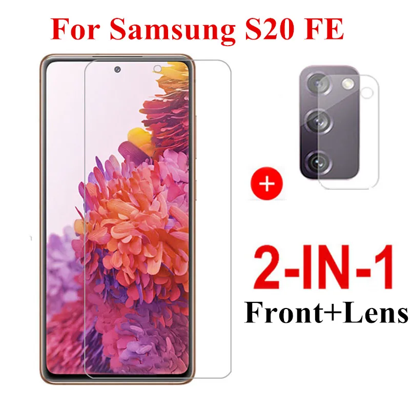 2в1 закаленное стекло для Samsung Galaxy S20 FE S 20 fe 5G Fan Edition защита экрана камеры на lite