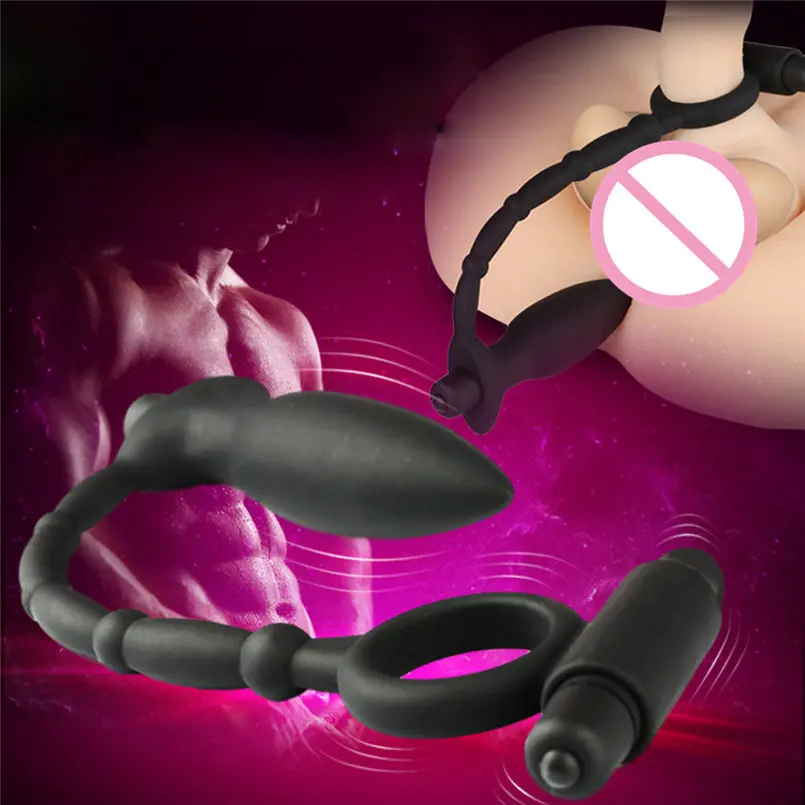 Двойные вибраторы-пенисы втулка вибрационный Анальный штекер G-spot интимные