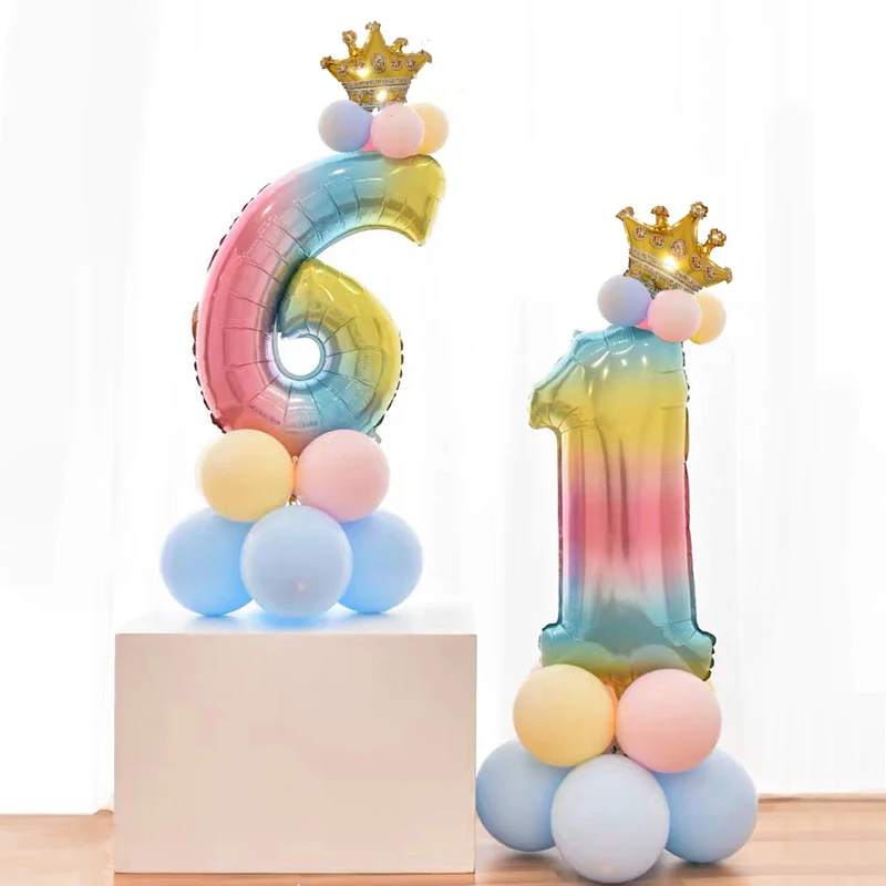 15 шт. номер шарик из фольги в форме комплект 32 дюймов Большой цифровой воздушные