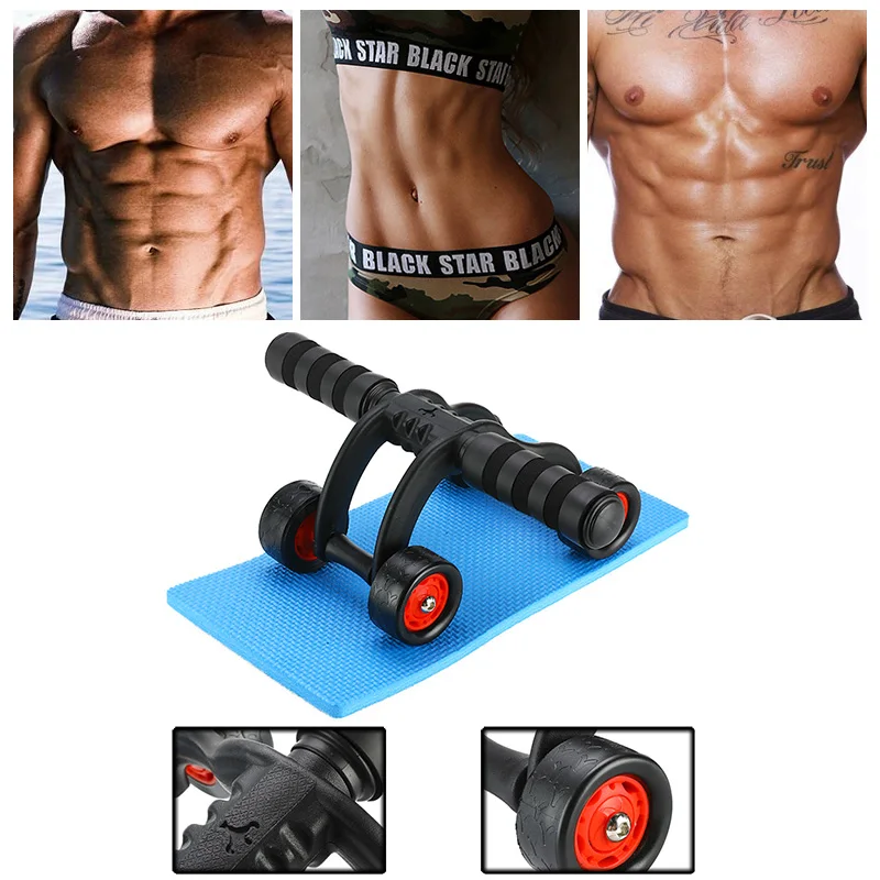 Брюшное колесо ролик AB с ковриком для талии и живота фитнес упражнения тренажеры