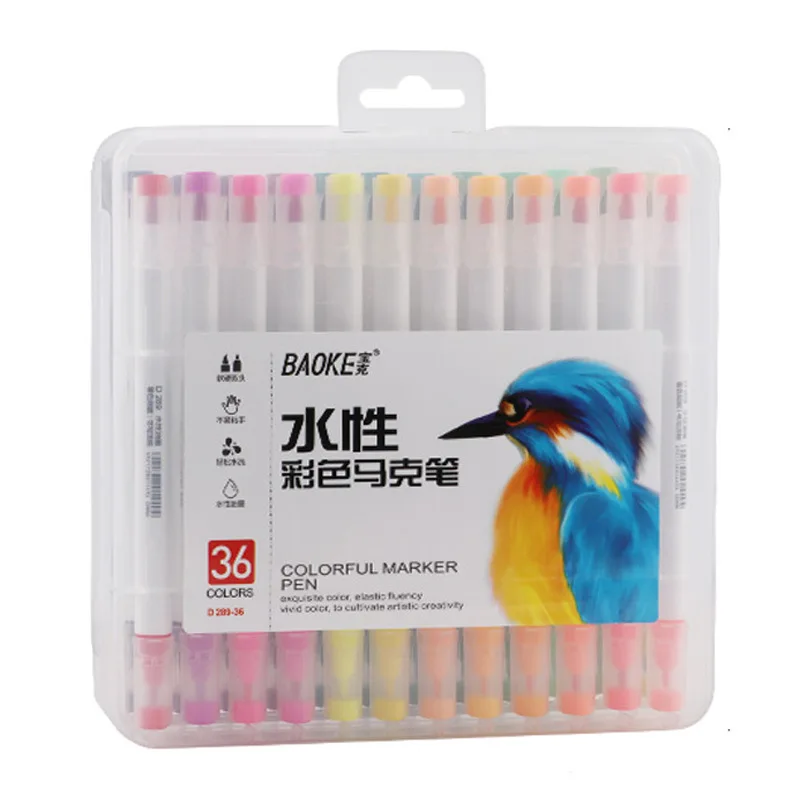 

art supplies for artist 12/18/24/36 color water-based color markers water-based brush pens student color painting