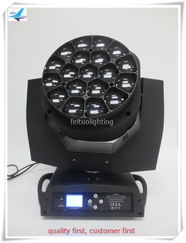 4 шт./лот Flycase 19x15 Вт 4в1 RGBW Quad Big Bee Eye Led движущаяся головка увеличение луча свет для
