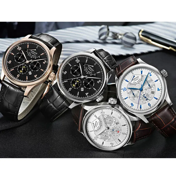 Мужские многофункциональные автоматические часы с сапфировым стеклом 42 мм