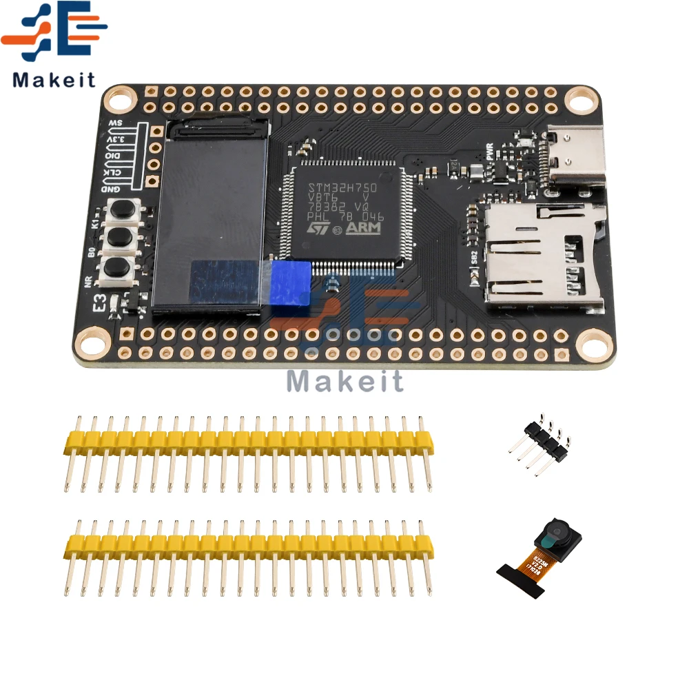 

STM32H7 core board STM32H750VBT6 development board + 0.96" inch screen + OV7725/OV2640 camera Module